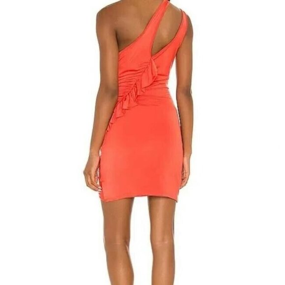 NBD Antoine Mini Dress Fiery Red Duffle Cut Out Revolve S NWT $178 - Picture 2 of 4